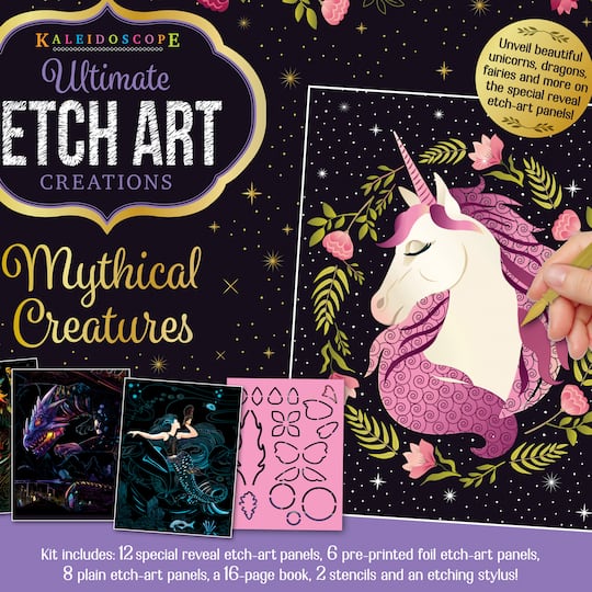 Hinkler Mythical Creatures Kaleidoscope Ultimate Etch Art Kit